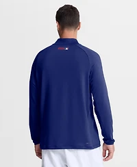 Nike Men's Royal Texas Rangers Authentic Collection Dri-fit Raglan Half-Zip Pullover Hoodie