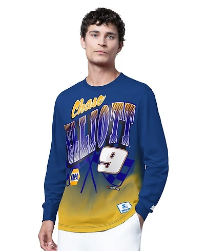 Starter Men's Royal Chase Elliott Quarterback Extreme Long Sleeve T-Shirt