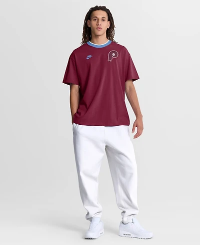 Nike Men's Burgundy Philadelphia Phillies Cooperstown Collection Ringer T-Shirt