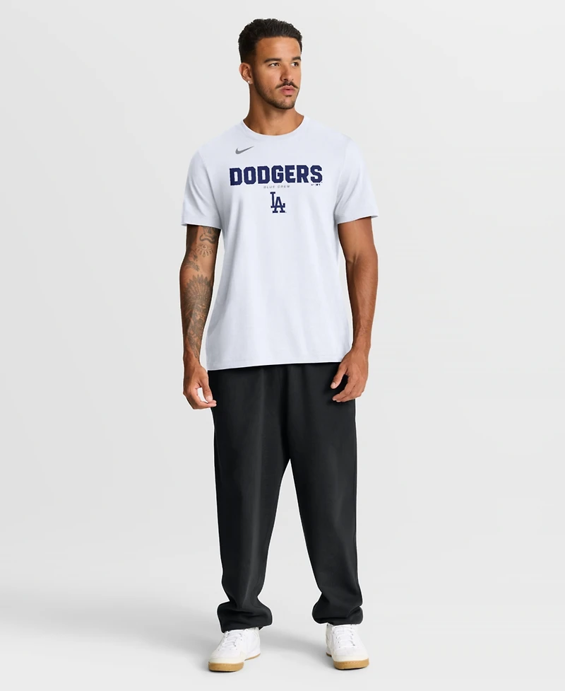 Nike Men's White Los Angeles Dodgers Bold Team Name T-Shirt