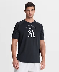 Nike Men's Navy New York Yankees Authentic Collection Batting Practice Pre-Game Raglan Dri-fit T -Shirt