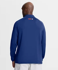 Nike Men's Royal New York Mets Authentic Collection Dri-fit Raglan Half-Zip Pullover Hoodie