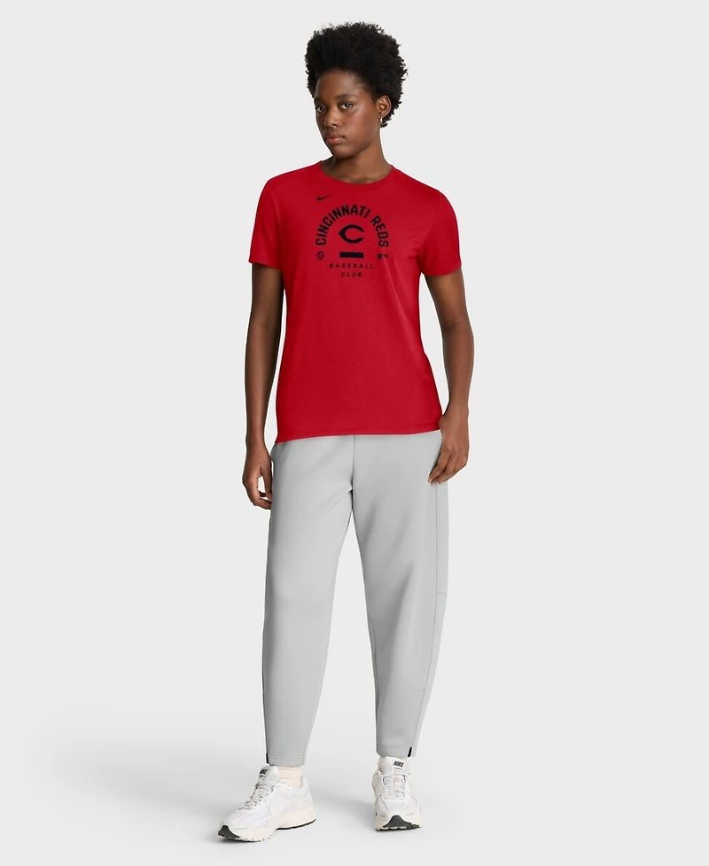 Nike Women's Red Cincinnati Reds Authentic Collection Early Work Tri-Blend Dri-fit T-Shirt