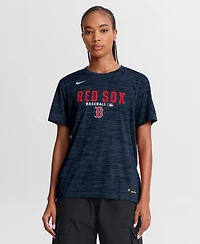 Nike Women's Navy Boston Red Sox Authentic Collection Velocity Dri-fit T-Shirt