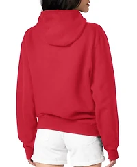 G-iii 4Her by Carl Banks Women's Red Cincinnati Reds Double Heart Fleece Pullover Hoodie