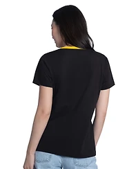 G-iii 4Her by Carl Banks Women's Black Joey Logano Best Team V-Neck T-Shirt