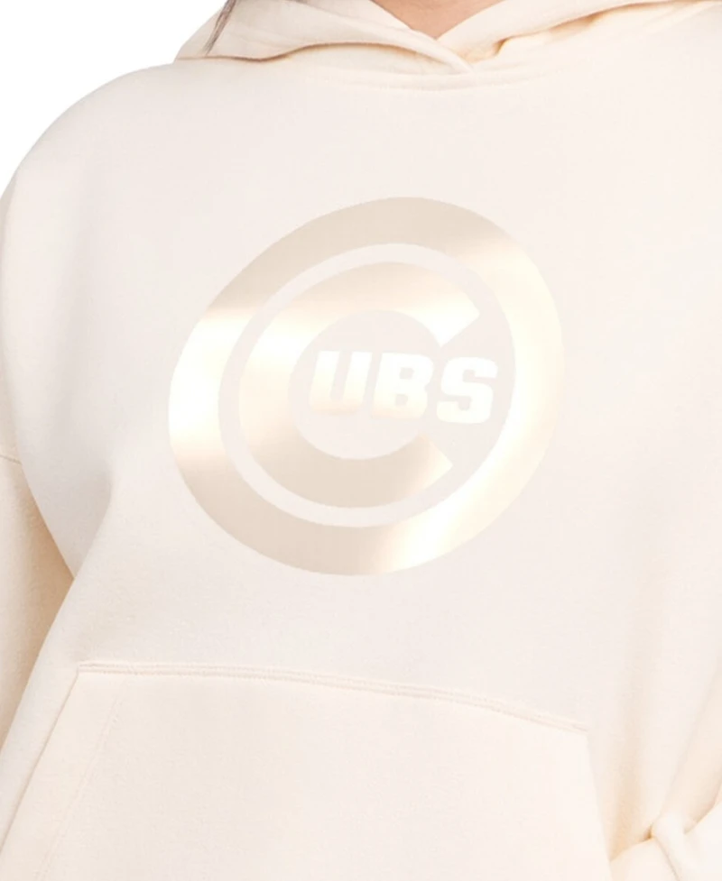 Starter Women's Cream Chicago Cubs Pastel Relaxed Hoodie