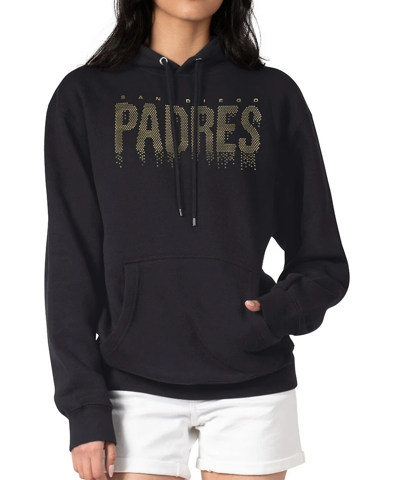 G-iii 4Her by Carl Banks Women's San Diego Padres Metallic Drop Fleece Hoodie