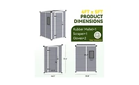 Erommy 5X4 Ft Outdoor Storage Shed, Weather-Resistant Shed With Double Doors and Built-In Floor, Sloped Roof Outdoor Shed