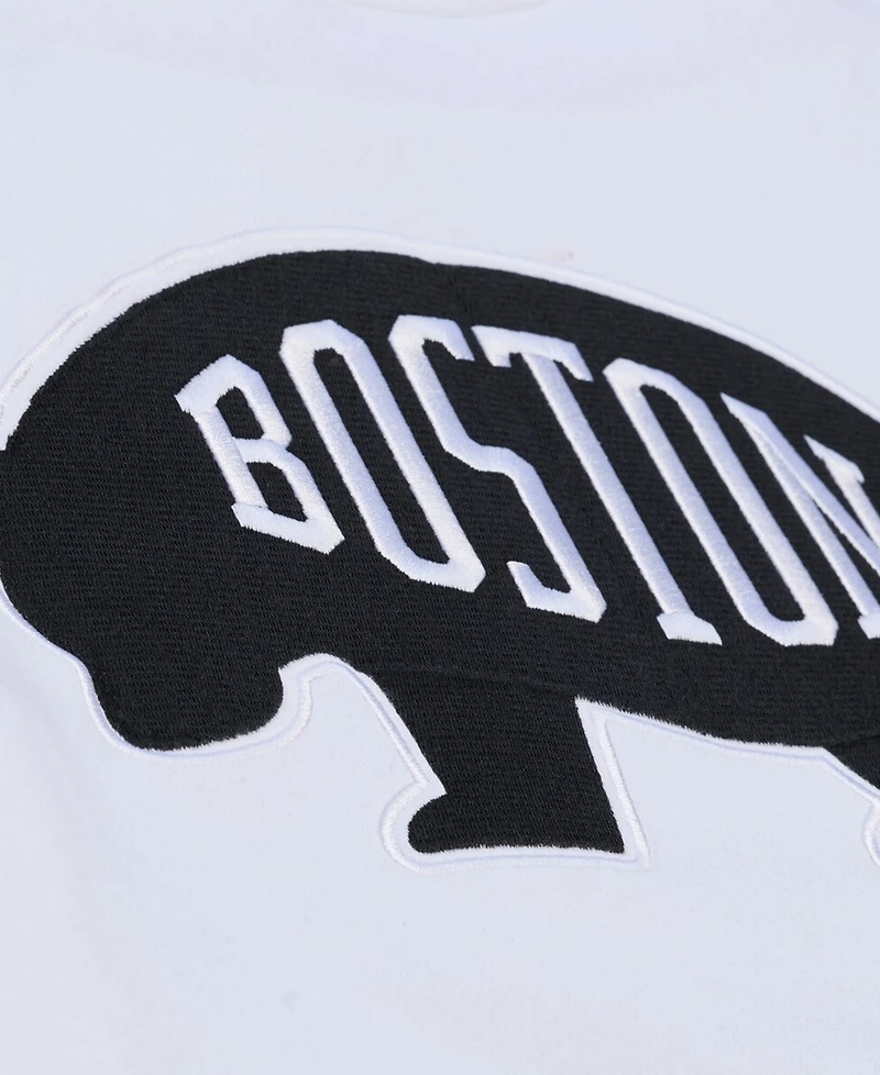 Mitchell & Ness Men's White Boston Bruins Arctic Fleece Hoodie