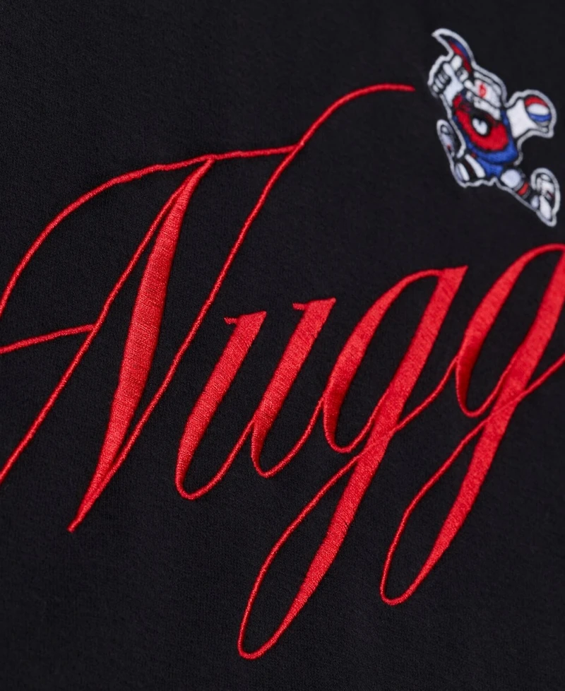 Mitchell & Ness Women's Black Denver Nuggets Hardwood Classics Script Lightweight Sweatshirt