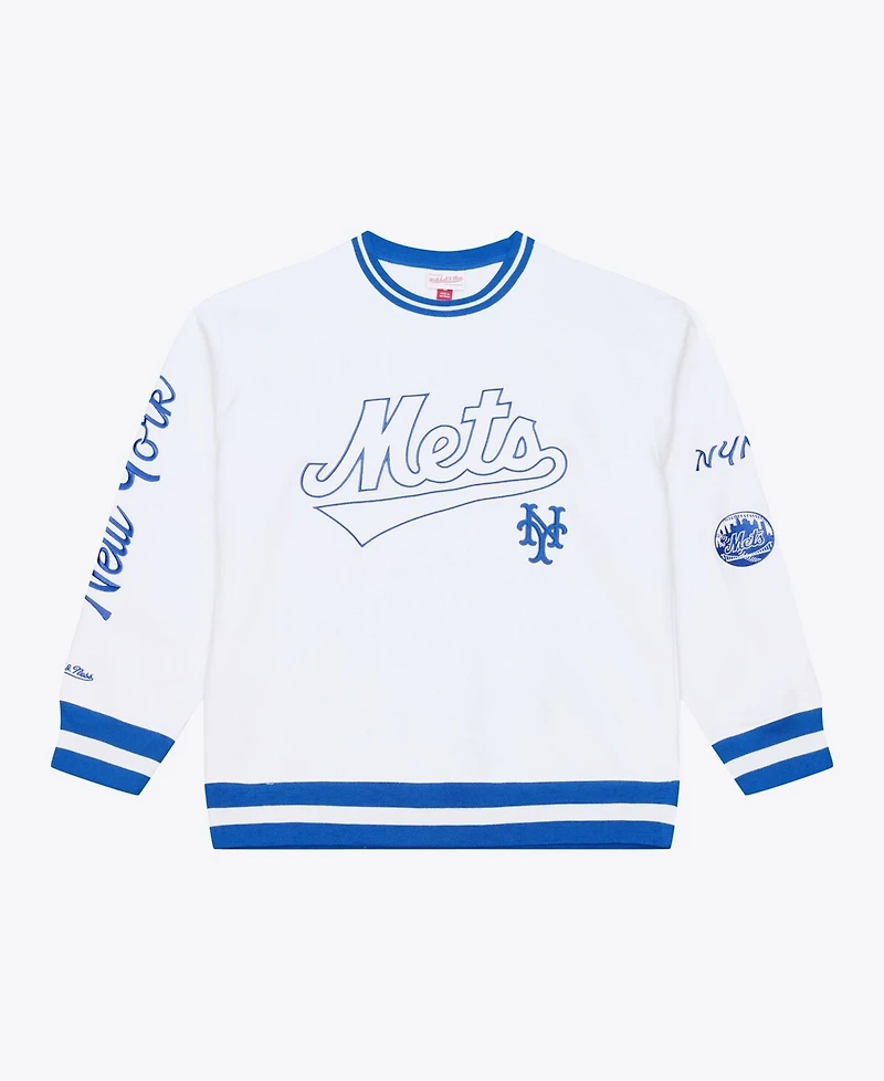 Mitchell & Ness Men's White New York Mets Arctic Fleece Sweatshirt