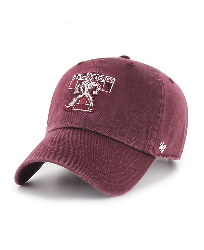 '47 Brand Men's Maroon Texas A M Aggies College Vault Clean Up Adjustable Hat