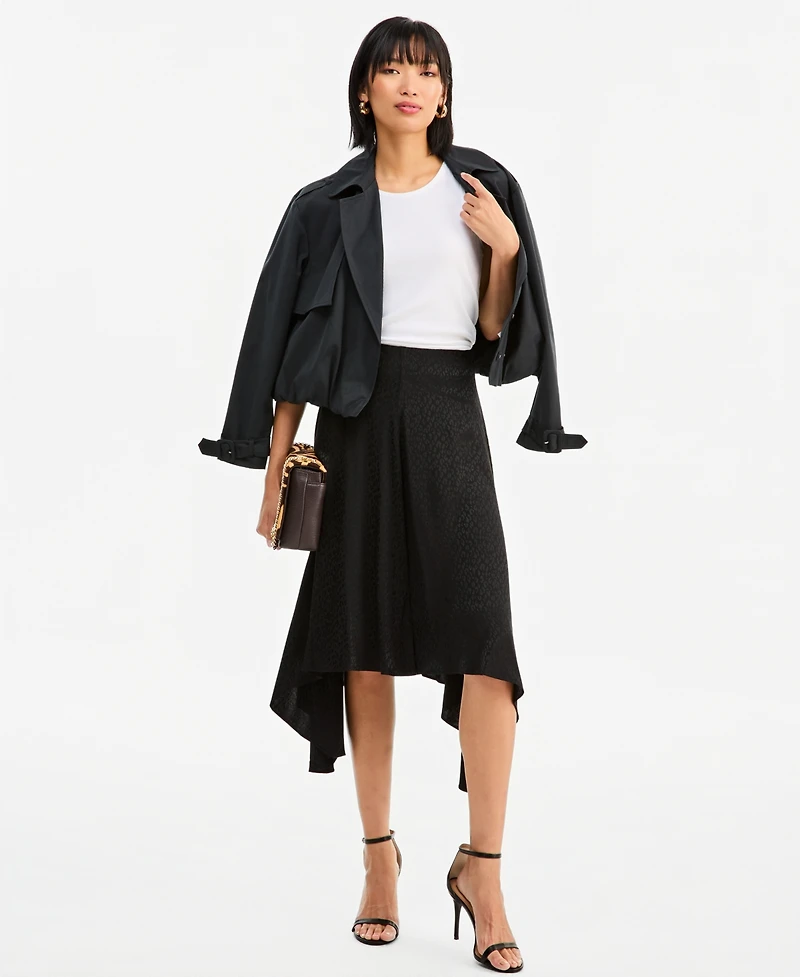 I.n.c. International Concepts Women's High-Waisted Midi Jacquard Skirt, Macy's Exclusive