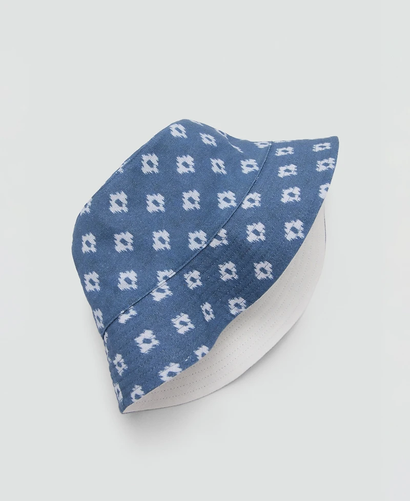 Mango Men's Linen Patterned Hat