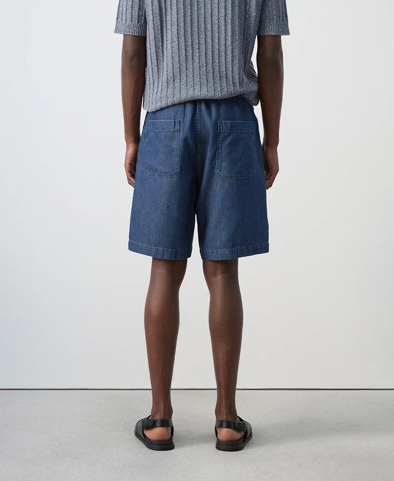 Mango Men's Cotton-Linen 8.54" Bermuda Shorts
