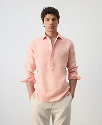 Mango Men's Linen Relaxed Fit Shirt