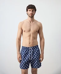Mango Men's Geometric-Print Swim Trunks
