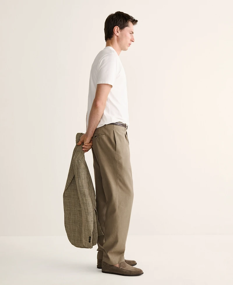 Mango Men's Regular-Fit Pleated Pants