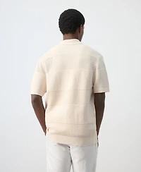 Mango Men's Openwork Knitted Shirt