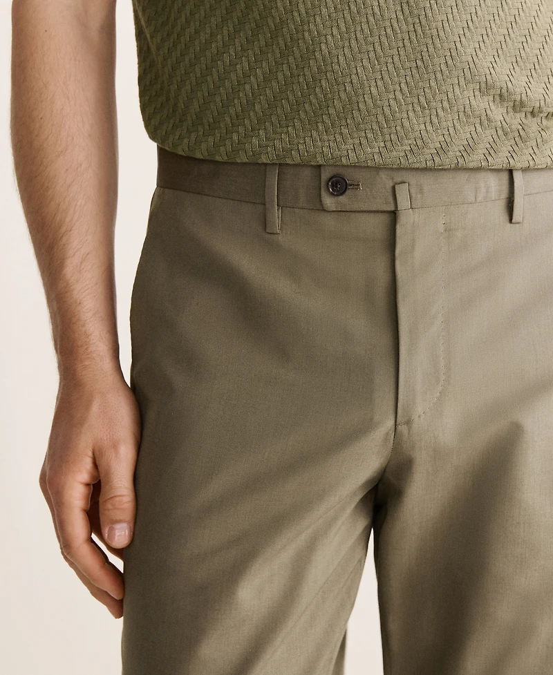 Mango Men's Wool Cotton Slim Fit Suit Pants