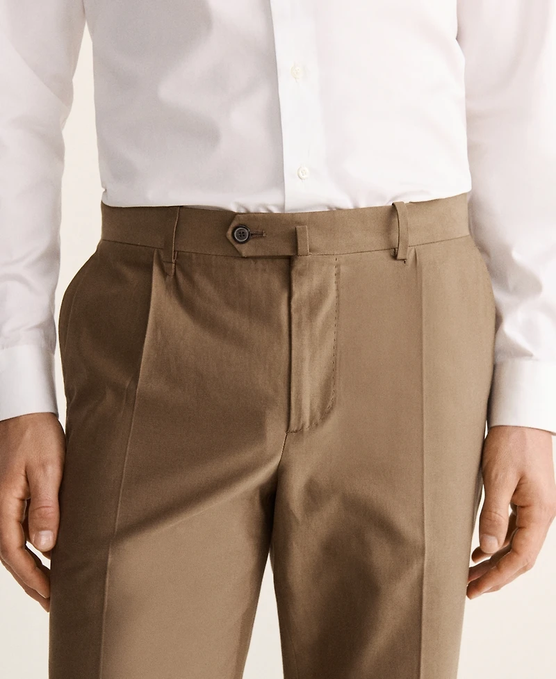 Mango Men's Slim-Fit Lyocell and Cotton Suit Pants