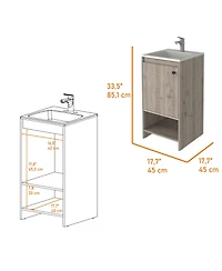 Busdays 45 Inch Modern Single Sink Bathroom Vanity Cabinet Combo
