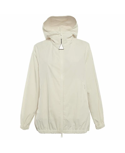 Pre-Owned Moncler Women's Logo Applique Synthetic Euridice Zip-Up Jacket