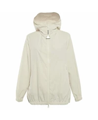 Pre-Owned Moncler Women's Logo Applique Synthetic Euridice Zip-Up Jacket