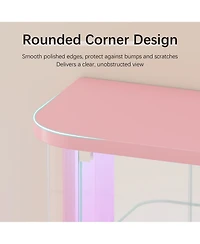 Vlsrka 2-Tier Curio Display Cabinet with Rgb Lights
