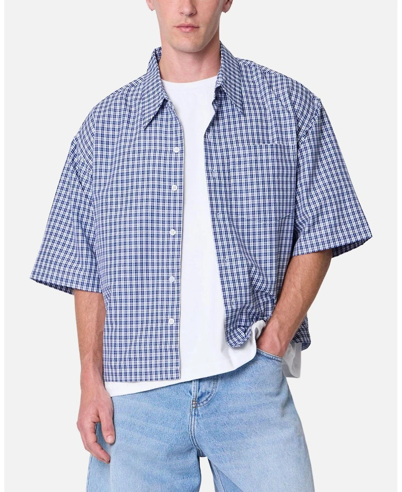 mnml Men's Crispy Poplin Over Button Up Shirt