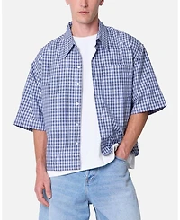 mnml Men's Crispy Poplin Over Button Up Shirt