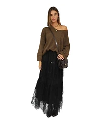 Belle & Bloom Women's Dreamy Days Lace Tiered Skirt