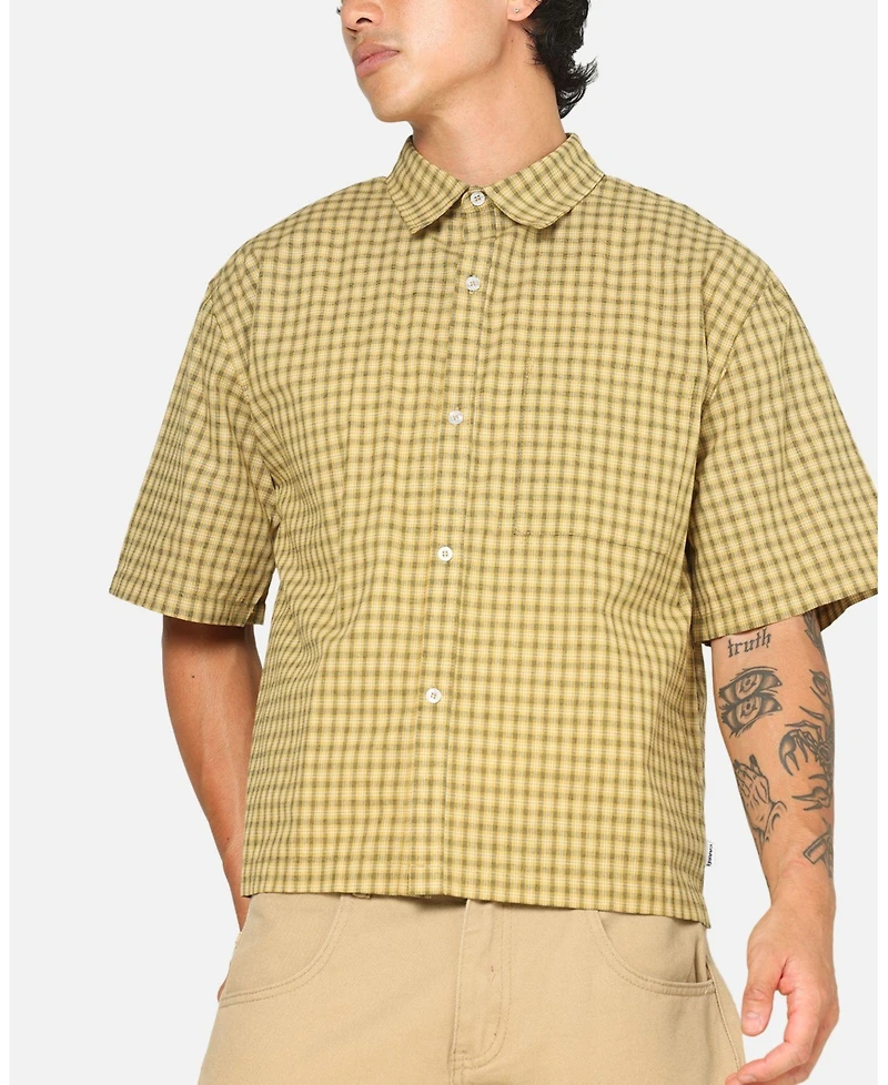 Carre Men's Checkered Boxy Button Up Shirt