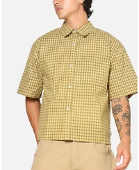 Carre Men's Checkered Boxy Button Up Shirt