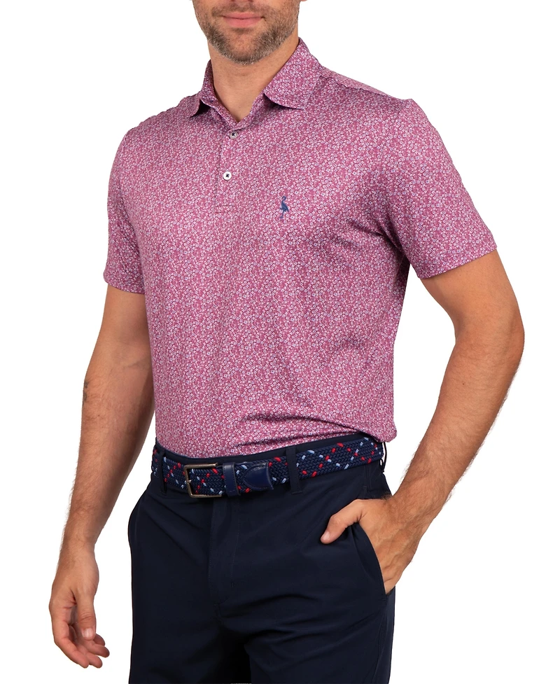 TailorByrd Men's Mini Ditsy Performance Polo