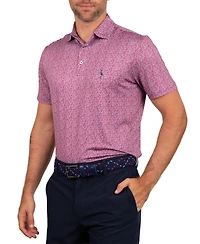 TailorByrd Men's Mini Ditsy Performance Polo