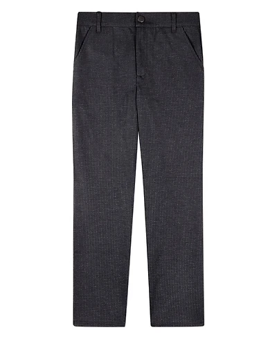 MeMoi Little Boys Houndstooth-Print Rayon-Blend 2-Pocket Stretch Knit Dress Pants