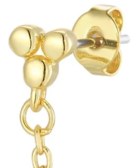 St. Moran Gold Hanging Double Piercing Earring Single Piece Earring