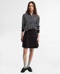 Barbour Women's Ashwell Rib Knit Collar Polo Top