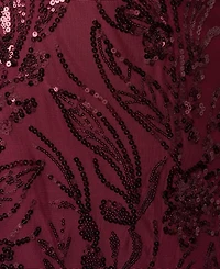 Adrianna Papell Plus V-Neck Column Gown