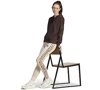 adidas Women's Seasonal Essentials Animal Print 3-Stripes Hooded Track Jacket