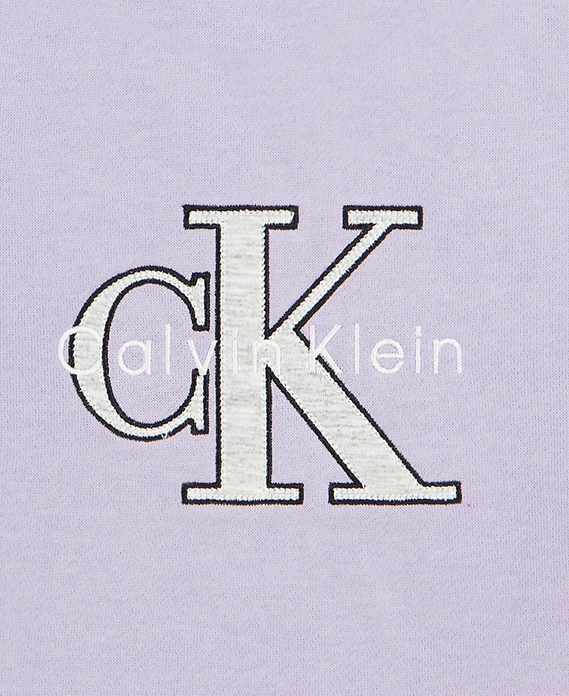Calvin Klein Girls' 7-16 Logo Long-Sleeve Sweatshirt
