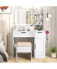 Slickblue Vanity Set with Mirror and 3 Lighting Modes for Makeup