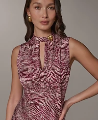 Donna Karan New York Women's Sleeveless Printed Midi Dress