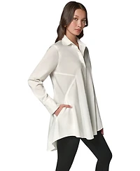 Donna Karan New York Women's A-Line Button Down Poplin Tunic