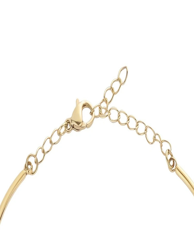 Adornia Tarnish Resistant Gold Knot Cuff Adjustable Chain Bracelet