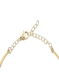 Adornia Tarnish Resistant Gold Knot Cuff Adjustable Chain Bracelet