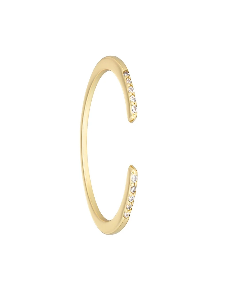 Adornia Gold Cubic Zirconia Open Band Ring