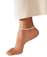 St. Moran Tarnish-Resistant Natural Keshi Freshwater Pearl Rena Anklet